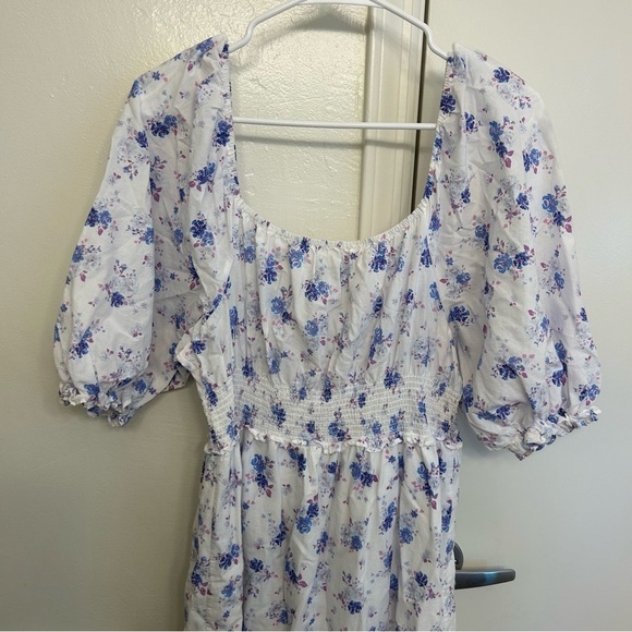 LoveShackFancy x Target Gemma Floral Midi/Maxi Dress Size Large Puff Sleeve - Picture 9 of 14